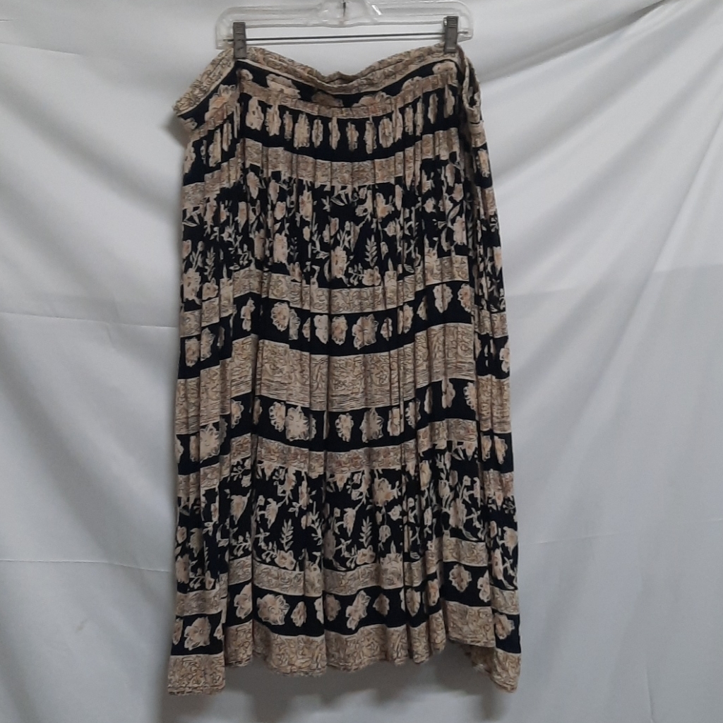 Sag Harbor Lightweight Black/Tan Skirt Xl